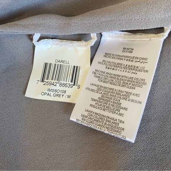 BCBG Maxazria Darell Opal Gray Tunic Long Sleeve Dress Size Medium - Picture 8 of 9